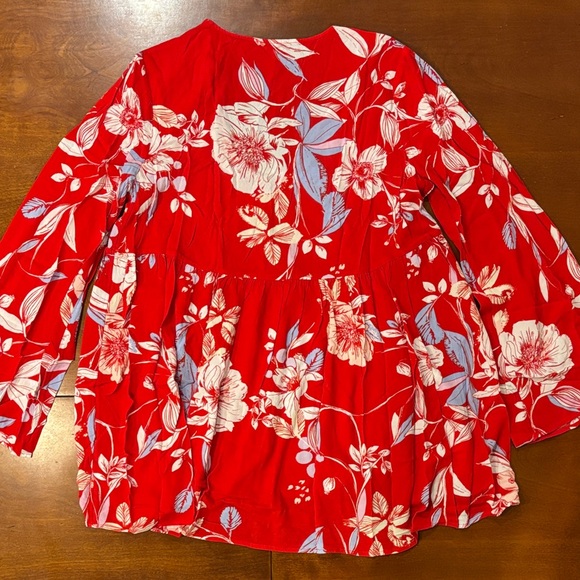 Free People Bella Bell Sleeve Tunic.  M.  EUC - Picture 10 of 12